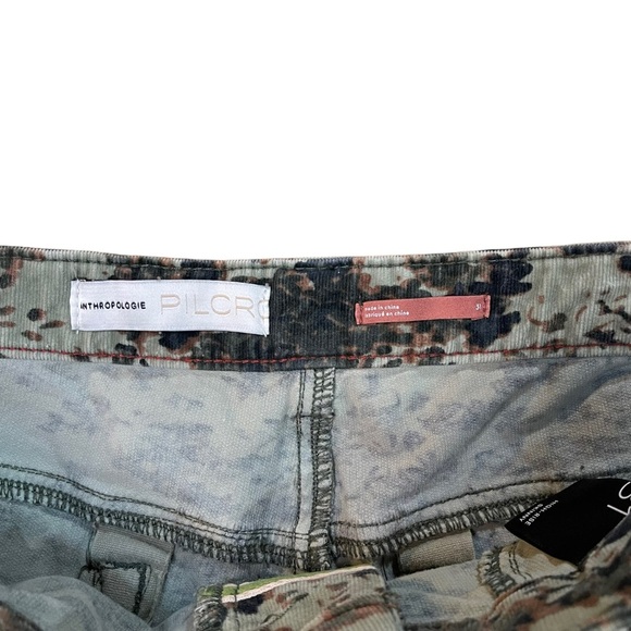 Anthropologie Pilcro Women’s High Rise Button Fly Printed Corduroy Skinny Pants - Picture 4 of 9